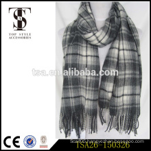 checked and stripe african muslim women scarf winter 2015 latest design